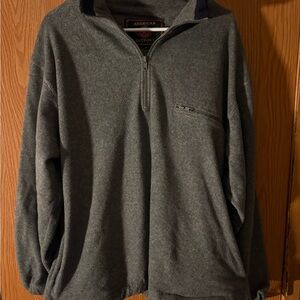 American Outpost Men's Zip-Up Gray Sweater